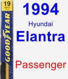 Passenger Wiper Blade for 1994 Hyundai Elantra - Premium