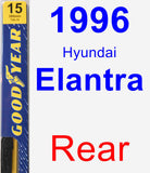 Rear Wiper Blade for 1996 Hyundai Elantra - Premium