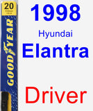 Driver Wiper Blade for 1998 Hyundai Elantra - Premium