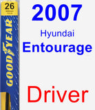 Driver Wiper Blade for 2007 Hyundai Entourage - Premium