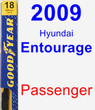 Passenger Wiper Blade for 2009 Hyundai Entourage - Premium