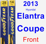 Front Wiper Blade Pack for 2013 Hyundai Elantra Coupe - Premium