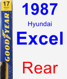 Rear Wiper Blade for 1987 Hyundai Excel - Premium