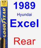 Rear Wiper Blade for 1989 Hyundai Excel - Premium