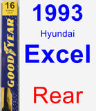 Rear Wiper Blade for 1993 Hyundai Excel - Premium