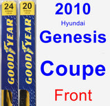 Front Wiper Blade Pack for 2010 Hyundai Genesis Coupe - Premium