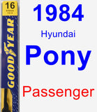 Passenger Wiper Blade for 1984 Hyundai Pony - Premium