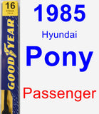 Passenger Wiper Blade for 1985 Hyundai Pony - Premium