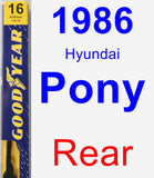 Rear Wiper Blade for 1986 Hyundai Pony - Premium