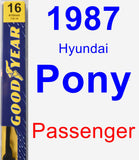 Passenger Wiper Blade for 1987 Hyundai Pony - Premium