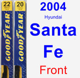 Front Wiper Blade Pack for 2004 Hyundai Santa Fe - Premium