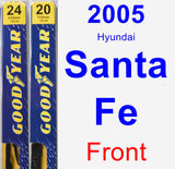 Front Wiper Blade Pack for 2005 Hyundai Santa Fe - Premium