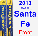 Front Wiper Blade Pack for 2013 Hyundai Santa Fe - Premium