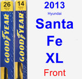 Front Wiper Blade Pack for 2013 Hyundai Santa Fe XL - Premium