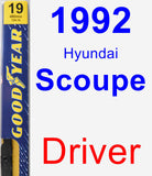 Driver Wiper Blade for 1992 Hyundai Scoupe - Premium