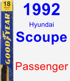 Passenger Wiper Blade for 1992 Hyundai Scoupe - Premium