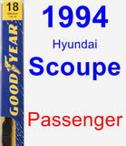 Passenger Wiper Blade for 1994 Hyundai Scoupe - Premium