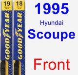 Front Wiper Blade Pack for 1995 Hyundai Scoupe - Premium