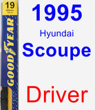 Driver Wiper Blade for 1995 Hyundai Scoupe - Premium