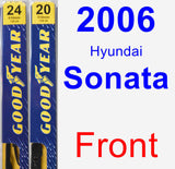 Front Wiper Blade Pack for 2006 Hyundai Sonata - Premium