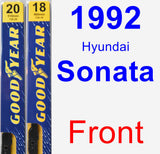 Front Wiper Blade Pack for 1992 Hyundai Sonata - Premium