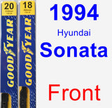 Front Wiper Blade Pack for 1994 Hyundai Sonata - Premium