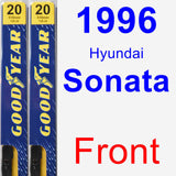 Front Wiper Blade Pack for 1996 Hyundai Sonata - Premium