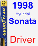 Driver Wiper Blade for 1998 Hyundai Sonata - Premium