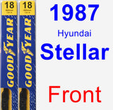 Front Wiper Blade Pack for 1987 Hyundai Stellar - Premium