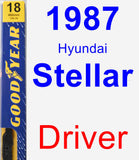 Driver Wiper Blade for 1987 Hyundai Stellar - Premium