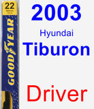 Driver Wiper Blade for 2003 Hyundai Tiburon - Premium