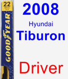 Driver Wiper Blade for 2008 Hyundai Tiburon - Premium