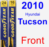 Front Wiper Blade Pack for 2010 Hyundai Tucson - Premium