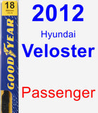 Passenger Wiper Blade for 2012 Hyundai Veloster - Premium