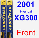 Front Wiper Blade Pack for 2001 Hyundai XG300 - Premium