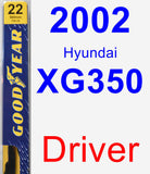 Driver Wiper Blade for 2002 Hyundai XG350 - Premium