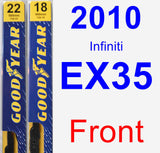 Front Wiper Blade Pack for 2010 Infiniti EX35 - Premium