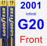 Front Wiper Blade Pack for 2001 Infiniti G20 - Premium