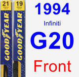 Front Wiper Blade Pack for 1994 Infiniti G20 - Premium