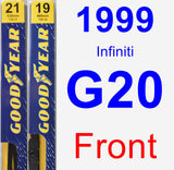 Front Wiper Blade Pack for 1999 Infiniti G20 - Premium