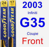 Front Wiper Blade Pack for 2003 Infiniti G35 - Premium