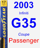 Passenger Wiper Blade for 2003 Infiniti G35 - Premium