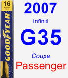 Passenger Wiper Blade for 2007 Infiniti G35 - Premium