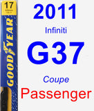 Passenger Wiper Blade for 2011 Infiniti G37 - Premium