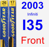 Front Wiper Blade Pack for 2003 Infiniti I35 - Premium