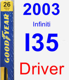 Driver Wiper Blade for 2003 Infiniti I35 - Premium