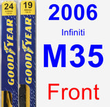 Front Wiper Blade Pack for 2006 Infiniti M35 - Premium