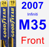 Front Wiper Blade Pack for 2007 Infiniti M35 - Premium