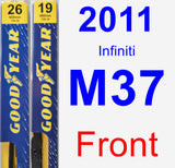 Front Wiper Blade Pack for 2011 Infiniti M37 - Premium