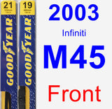 Front Wiper Blade Pack for 2003 Infiniti M45 - Premium